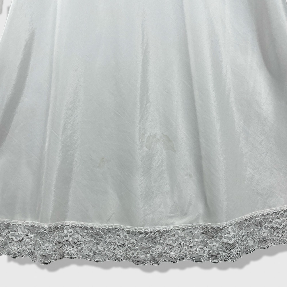 Vintage Christian Dior Nightgown Womens XS White Lace Lingerie Slip Dress - Picture 5 of 8
